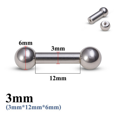 1 bucată mare dimensiune din oțel inoxidabil genital drept barbell ureche tragus PA piercing mamelon inel bar cartilaj cercei bijuterii sexy pentru corp