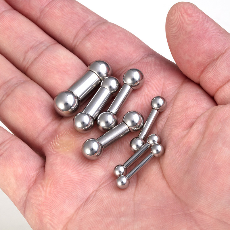 1 bucată mare dimensiune din oțel inoxidabil genital drept barbell ureche tragus PA piercing mamelon inel bar cartilaj cercei bijuterii sexy pentru corp