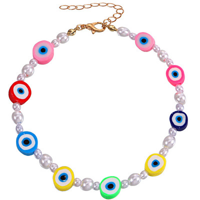 Brățară de gleznă cu margele boeme pentru femei, lucrată manual, floare de margaretă, perlă, lanț pentru picioare, reglabil, cadou de bijuterii pentru plajă de vară pentru fată