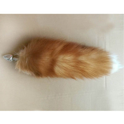 Breloc cu blană de vulpe sexy pentru femeie 40cm New Fashion Breloc cu blană de vulpe Cel mai bun cadou de petrecere K2185