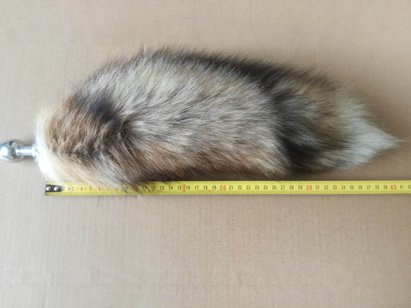 Breloc cu blană de vulpe sexy pentru femeie 40cm New Fashion Breloc cu blană de vulpe Cel mai bun cadou de petrecere K2185