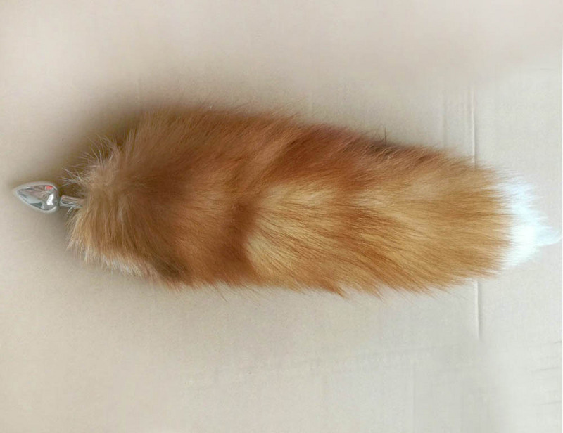 Breloc cu blană de vulpe sexy pentru femeie 40cm New Fashion Breloc cu blană de vulpe Cel mai bun cadou de petrecere K2185