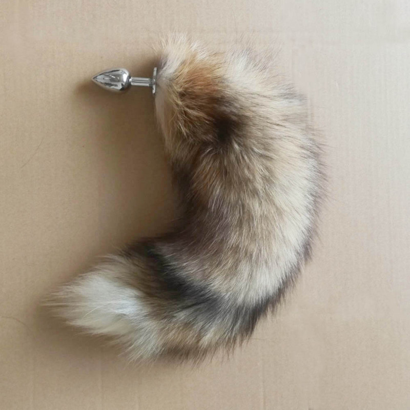 Breloc cu blană de vulpe sexy pentru femeie 40cm New Fashion Breloc cu blană de vulpe Cel mai bun cadou de petrecere K2185