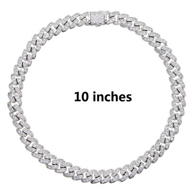 2023 de vară nou plajă de vânzare fierbinte bijuterii pentru femei Iced out Bling subțire 6,5 mm 5A Cz cubanez link lanț picior lanț gleznă 9" 10"