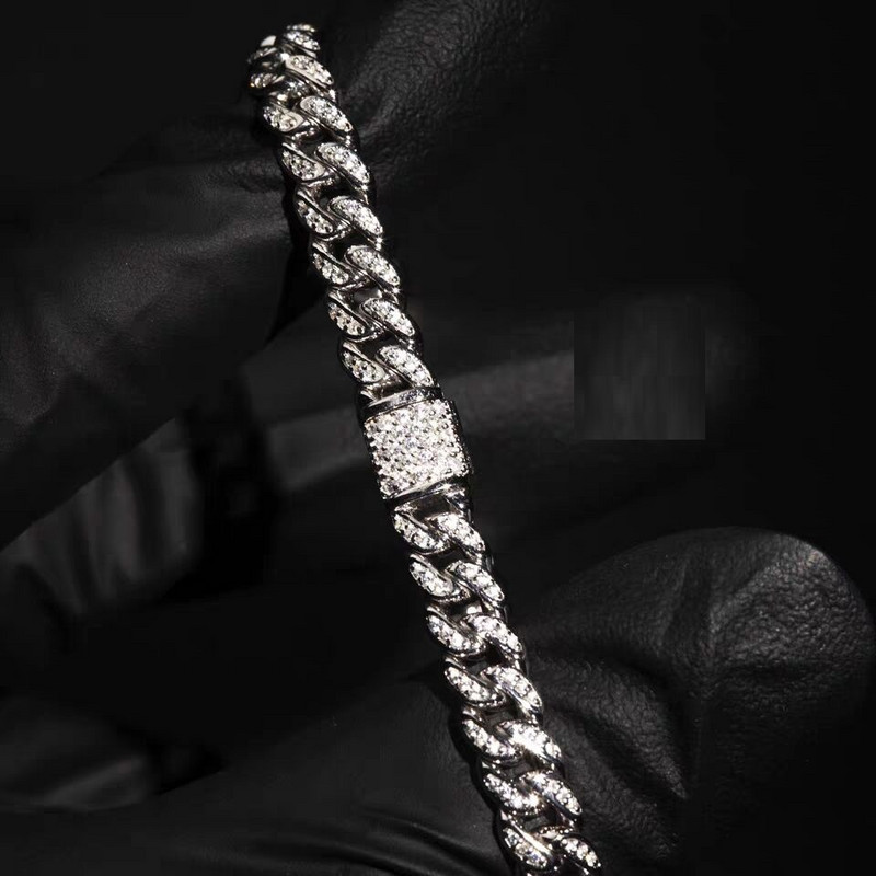 2023 de vară nou plajă de vânzare fierbinte bijuterii pentru femei Iced out Bling subțire 6,5 mm 5A Cz cubanez link lanț picior lanț gleznă 9" 10"