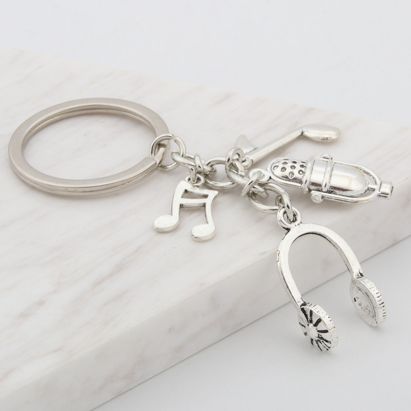 1 buc breloc cu căști pentru muzică DJ, chitară, notă muzicală, breloc, cadouri pentru bărbați, femei, cadou, bijuterii, bricolaj, E2581/E2773