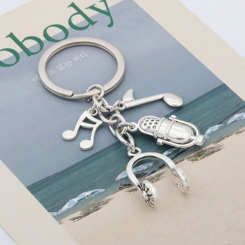 1 buc breloc cu căști pentru muzică DJ, chitară, notă muzicală, breloc, cadouri pentru bărbați, femei, cadou, bijuterii, bricolaj, E2581/E2773