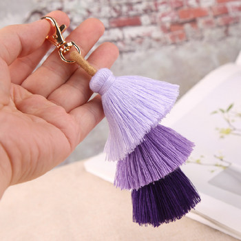 Τσάντα Boho Pompom Tassel Charm Μόδα μπρελόκ Κοσμήματα μονόχρωμα Απλές ταιριαστές ιμάντες κινητού Κρεμαστό μπρελόκ