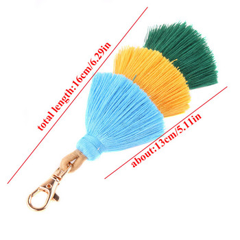 Τσάντα Boho Pompom Tassel Charm Μόδα μπρελόκ Κοσμήματα μονόχρωμα Απλές ταιριαστές ιμάντες κινητού Κρεμαστό μπρελόκ