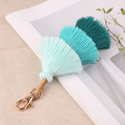 Breloc cu ciucuri cu pompon boho, breloc cu breloc, bijuterii la modă, culoare uni, cu bretele pentru telefon mobil, cu pandantiv