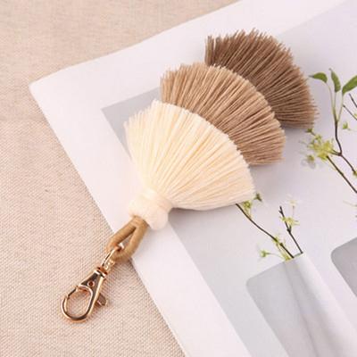 Breloc cu ciucuri cu pompon boho, breloc cu breloc, bijuterii la modă, culoare uni, cu bretele pentru telefon mobil, cu pandantiv