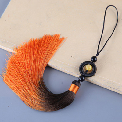 Breloc cu ciucuri cu pompon boho, breloc cu breloc, bijuterii la modă, culoare uni, cu bretele pentru telefon mobil, cu pandantiv