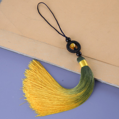 Breloc cu ciucuri cu pompon boho, breloc cu breloc, bijuterii la modă, culoare uni, cu bretele pentru telefon mobil, cu pandantiv