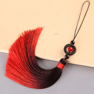 Breloc cu ciucuri cu pompon boho, breloc cu breloc, bijuterii la modă, culoare uni, cu bretele pentru telefon mobil, cu pandantiv