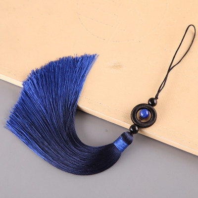 Breloc cu ciucuri cu pompon boho, breloc cu breloc, bijuterii la modă, culoare uni, cu bretele pentru telefon mobil, cu pandantiv