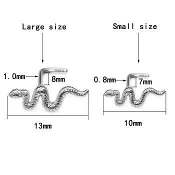 18g 20g L-образна шпилка за нос The Snake Bee Пиърсинг за нос 100% 316 неръждаема материя Бижута за пиърсинг на тялото за мъже и жени Подарък