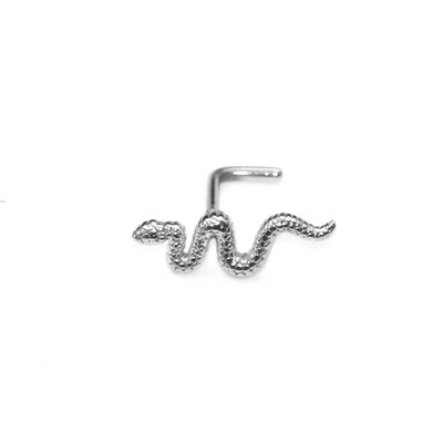 18g 20g L alakú orrcsap The Snake Bee orrpiercing 100% 316 rozsdamentes anyag testpiercing ékszer férfiaknak és nőknek ajándék