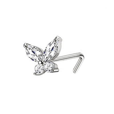 18g 20g L alakú orrcsap The Snake Bee orrpiercing 100% 316 rozsdamentes anyag testpiercing ékszer férfiaknak és nőknek ajándék