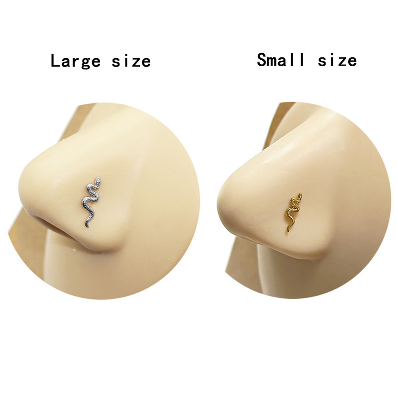 18g 20g L alakú orrcsap The Snake Bee orrpiercing 100% 316 rozsdamentes anyag testpiercing ékszer férfiaknak és nőknek ajándék
