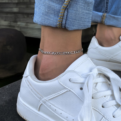 IngeSight.Z Απλή Μινιμαλιστική Χρυσή Αλυσίδα Βραχίονες με Επίπεδη Λεπίδα Στριφτή Αλυσίδα Φίδι Στριφτή Κόσμημα στο Πόδι Σανδάλια ξυπόλητα Κοσμήματα