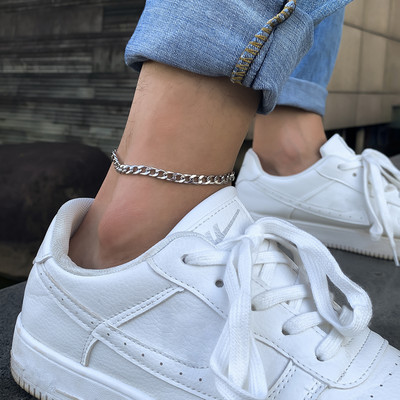 IngeSight.Z Απλή Μινιμαλιστική Χρυσή Αλυσίδα Βραχίονες με Επίπεδη Λεπίδα Στριφτή Αλυσίδα Φίδι Στριφτή Κόσμημα στο Πόδι Σανδάλια ξυπόλητα Κοσμήματα