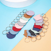 Portachei cu transport gratuit pentru cupluri breloc rotund din piele PU închizătoare pentru cheile mașinii curea talie portofel brelocuri bijuterii 열쇠고리