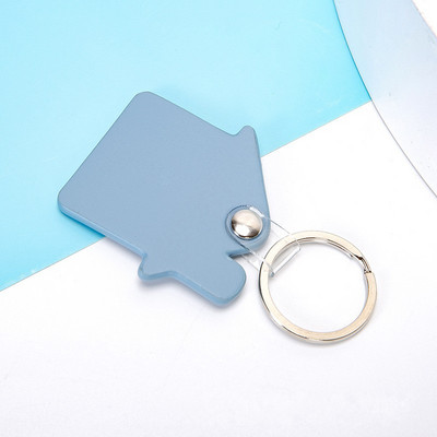 Portachei cu transport gratuit pentru cupluri breloc rotund din piele PU închizătoare pentru cheile mașinii curea talie portofel brelocuri bijuterii 열쇠고리