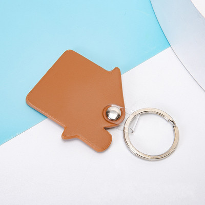 Portachei cu transport gratuit pentru cupluri breloc rotund din piele PU închizătoare pentru cheile mașinii curea talie portofel brelocuri bijuterii 열쇠고리