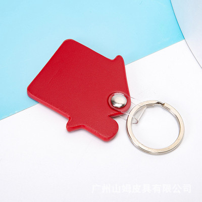 Portachei cu transport gratuit pentru cupluri breloc rotund din piele PU închizătoare pentru cheile mașinii curea talie portofel brelocuri bijuterii 열쇠고리