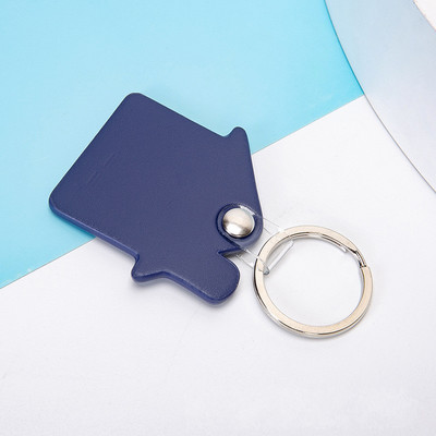 Portachei cu transport gratuit pentru cupluri breloc rotund din piele PU închizătoare pentru cheile mașinii curea talie portofel brelocuri bijuterii 열쇠고리