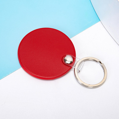 Portachei cu transport gratuit pentru cupluri breloc rotund din piele PU închizătoare pentru cheile mașinii curea talie portofel brelocuri bijuterii 열쇠고리