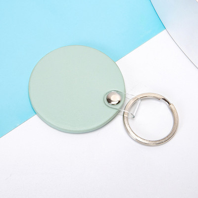 Portachei cu transport gratuit pentru cupluri breloc rotund din piele PU închizătoare pentru cheile mașinii curea talie portofel brelocuri bijuterii 열쇠고리