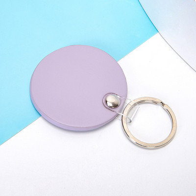 Portachei cu transport gratuit pentru cupluri breloc rotund din piele PU închizătoare pentru cheile mașinii curea talie portofel brelocuri bijuterii 열쇠고리