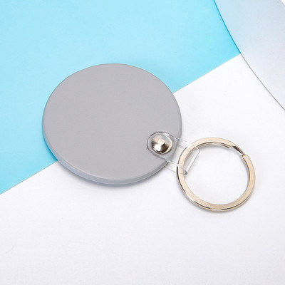 Portachei cu transport gratuit pentru cupluri breloc rotund din piele PU închizătoare pentru cheile mașinii curea talie portofel brelocuri bijuterii 열쇠고리