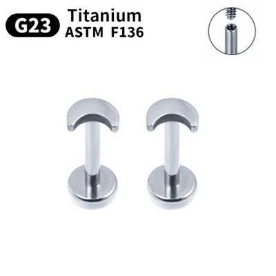 2 buc 16G G23 cercei cu titan Labret pentru buze pentru femei Pircing Nariz Conch Cartilage Helix Cercei nazal unghii bijuterii pentru corp