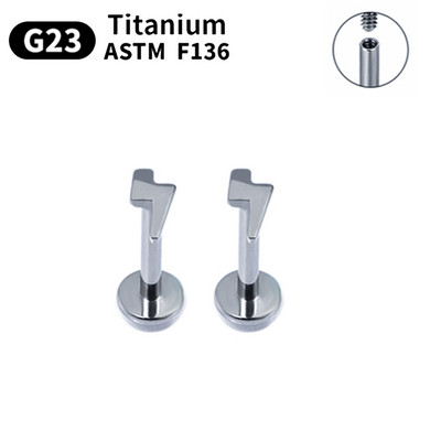 2 buc 16G G23 cercei cu titan Labret pentru buze pentru femei Pircing Nariz Conch Cartilage Helix Cercei nazal unghii bijuterii pentru corp