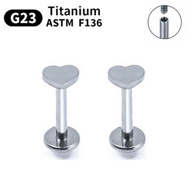 2 buc 16G G23 cercei cu titan Labret pentru buze pentru femei Pircing Nariz Conch Cartilage Helix Cercei nazal unghii bijuterii pentru corp