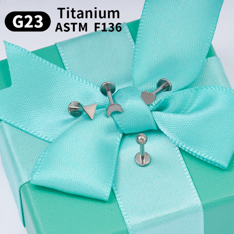 2 buc 16G G23 cercei cu titan Labret pentru buze pentru femei Pircing Nariz Conch Cartilage Helix Cercei nazal unghii bijuterii pentru corp