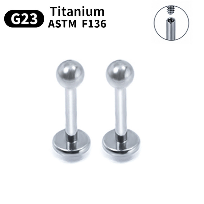 2 buc 16G G23 cercei cu titan Labret pentru buze pentru femei Pircing Nariz Conch Cartilage Helix Cercei nazal unghii bijuterii pentru corp