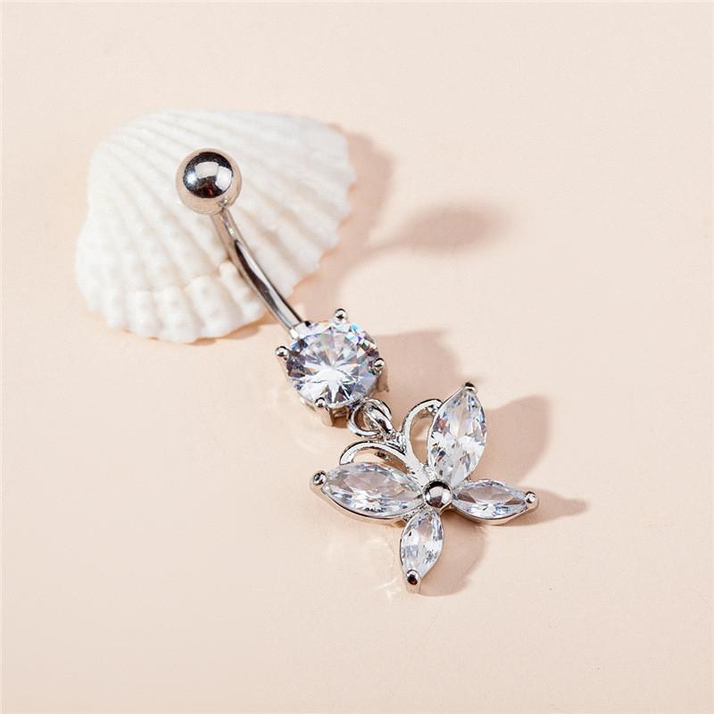 Tauriņš nabas auskars vēders pīrsings tērauda vēders nabas gredzeni kristāla pīrsings naba sirds stils pīrsings sekss ķermenim rotaslietas