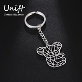 Lanț de chei Unift Hollow Koala Breloc de mașină din oțel inoxidabil Breloc drăguț pentru femei bărbați Biroiuri cu animale Cadou pentru cel mai bun prieten