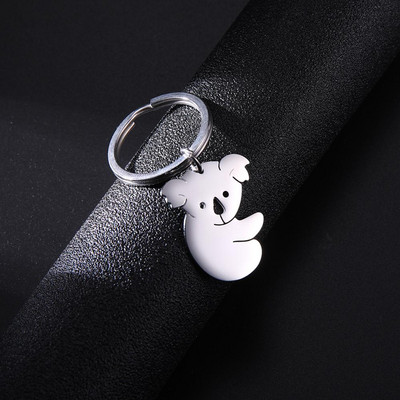 Lanț de chei Unift Hollow Koala Breloc de mașină din oțel inoxidabil Breloc drăguț pentru femei bărbați Biroiuri cu animale Cadou pentru cel mai bun prieten