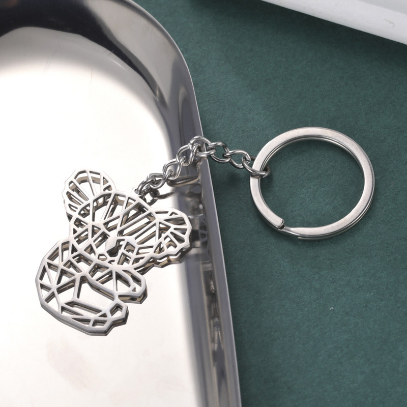 Lanț de chei Unift Hollow Koala Breloc de mașină din oțel inoxidabil Breloc drăguț pentru femei bărbați Biroiuri cu animale Cadou pentru cel mai bun prieten