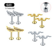 G23 titan antialergic frunze de șarpe ureche șurub conch șurub tragus cartilaj Daith cercei corp piercing bijuterii 16G