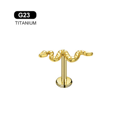 G23 titan antialergic frunze de șarpe ureche șurub conch șurub tragus cartilaj Daith cercei corp piercing bijuterii 16G