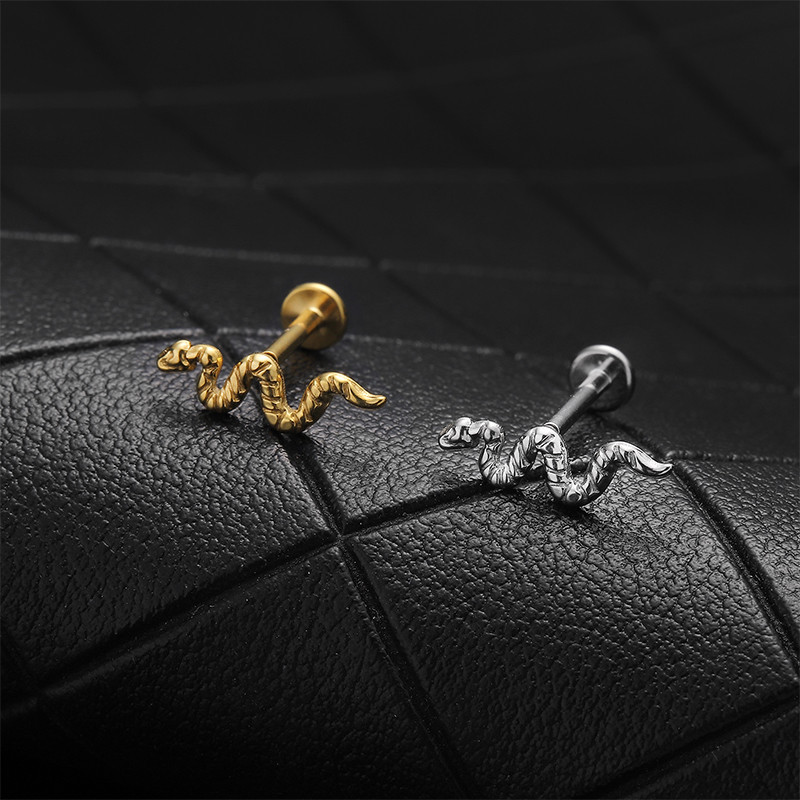 G23 titan antialergic frunze de șarpe ureche șurub conch șurub tragus cartilaj Daith cercei corp piercing bijuterii 16G