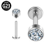 G23 titán piercing füllebeny belső szál Labret ajakápoló porc gótikus kristály fülbevaló Tragus Stud punk testékszer