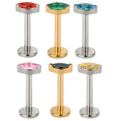 G23 titan ureche Stud Marquise Crystal Labret CZ pavat cartilaj Tragus PIERC Cercei Inele pentru buze Stud Helix Piercing Bijuterii pentru corp