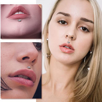 G23 Титаниева шпилка за ухо Marquise Crystal Labret CZ Павирани хрущяли Tragus PIERC Обеци Пръстени за устни Stud Helix Пиърсинг Бижута за тяло