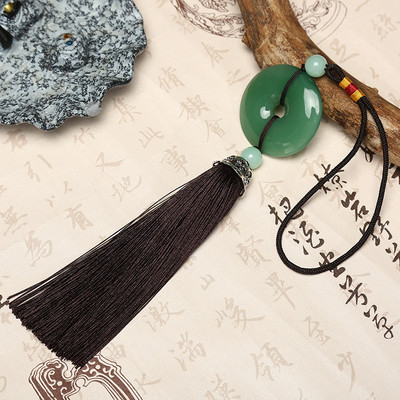 Brelocuri cu ciucuri din China, agățat pentru mașină, lanț de chei cu franjuri de jad, geantă în stil chinezesc, lanțuri cu cataramă de homar, breloc pentru chei, cadou